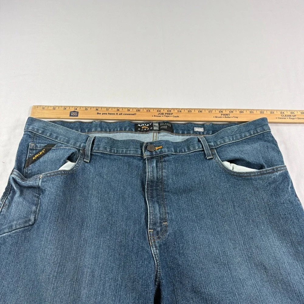 Ariat Jeans Mens 44x36 Blue M4 Relaxed Boot Cut Workwear Western Denim